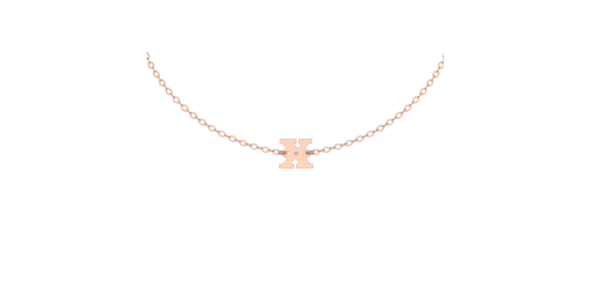 Náramek s diamantem Classic Big X