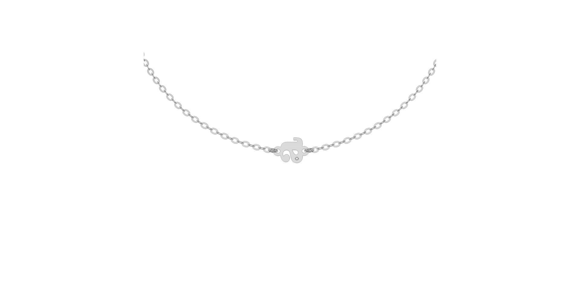 Náramek s diamantem Classic Little A