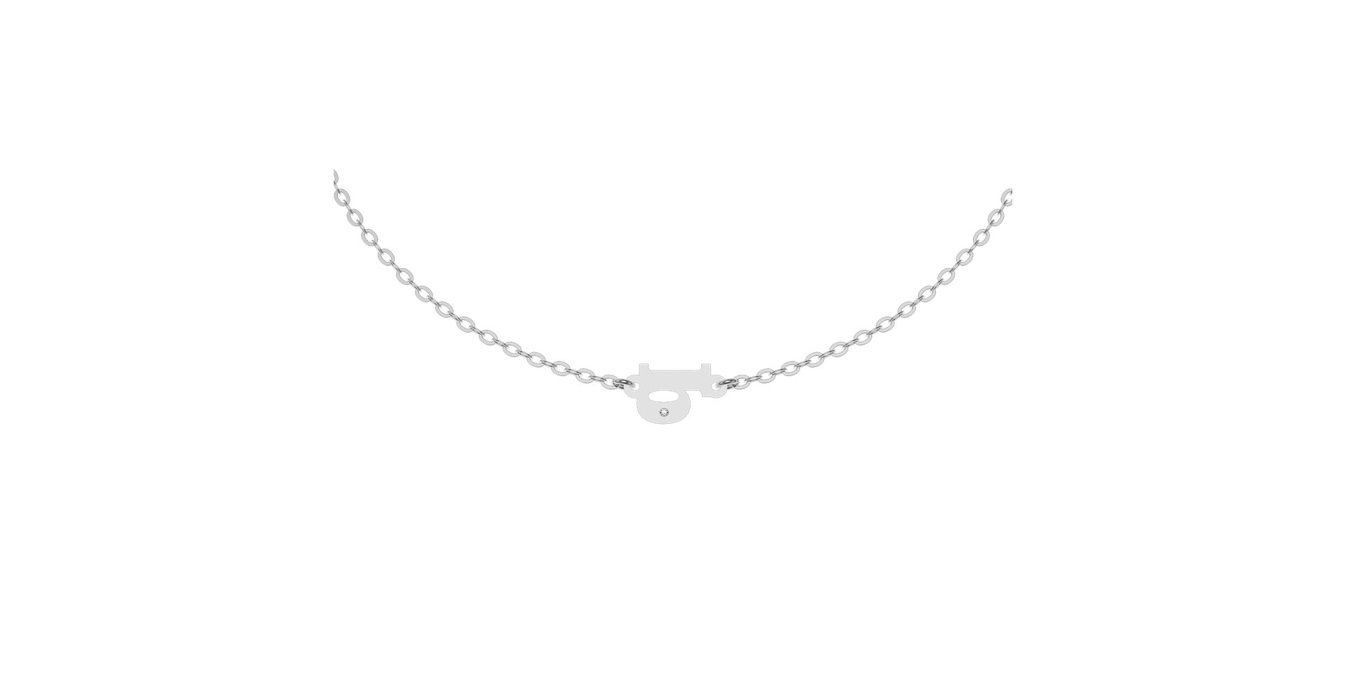 Náramek s diamantem Classic Little Q