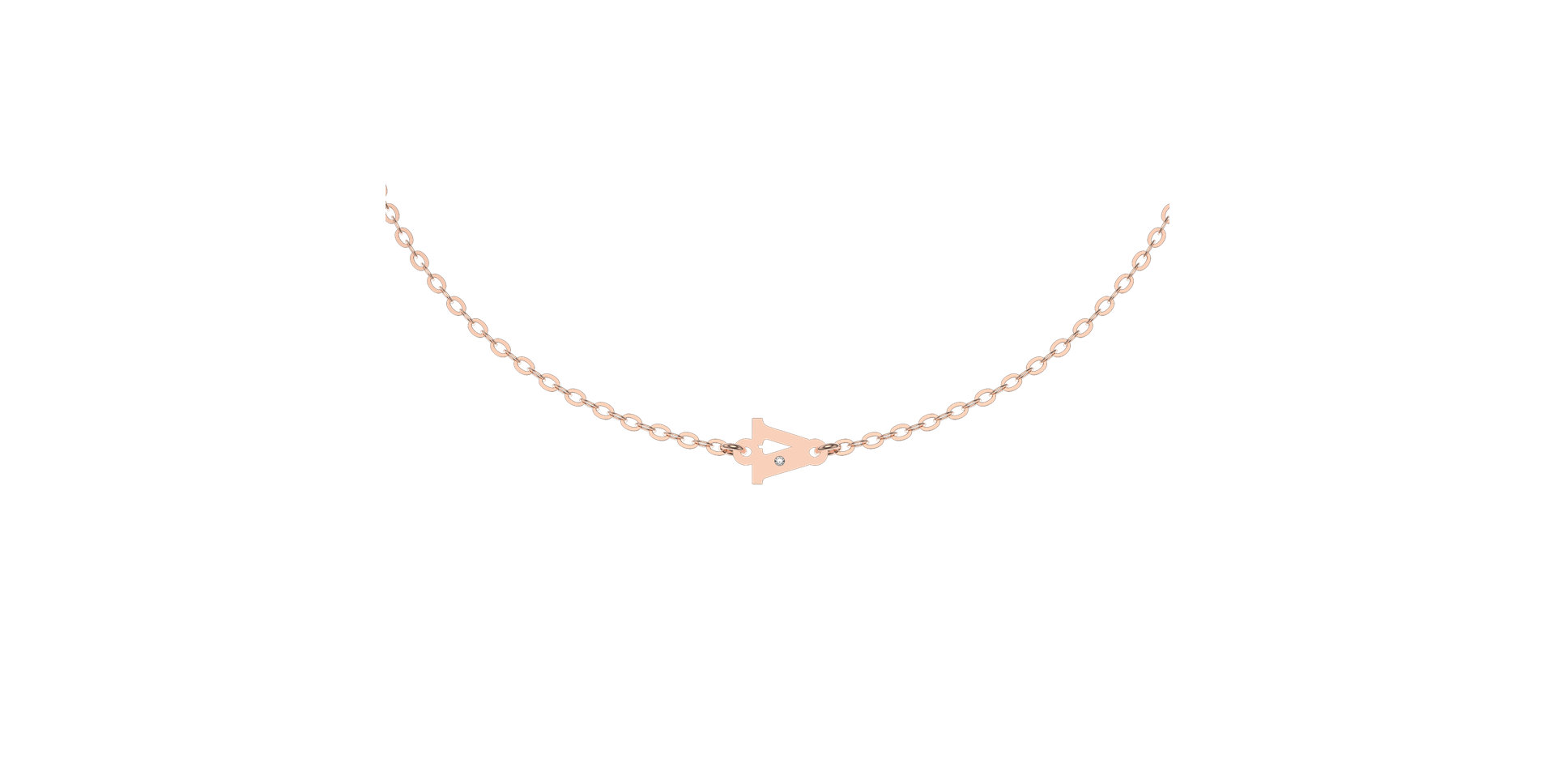 Náramek s diamantem Classic Little V