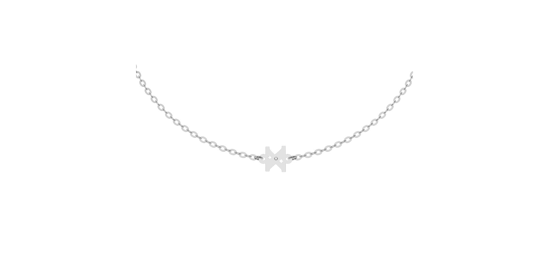 Náramek s diamantem Classic Little X