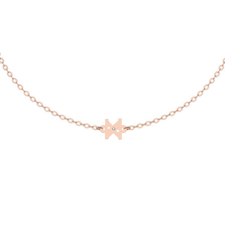 Náramek s diamantem Classic Little X