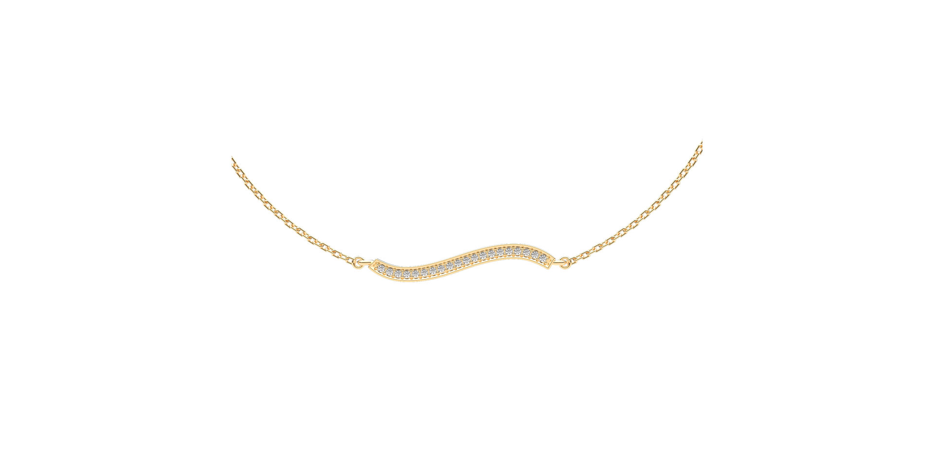 Náramek s diamanty Wave