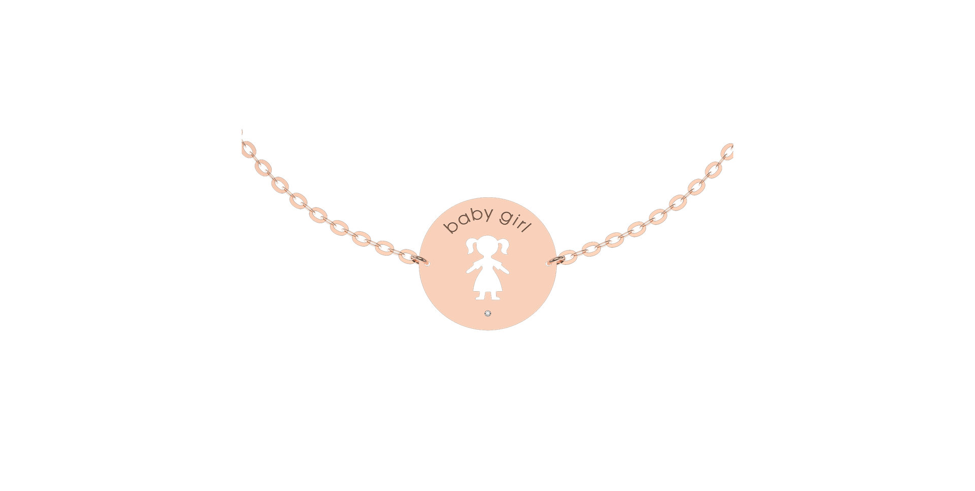 Náramek s diamantem Baby Girl