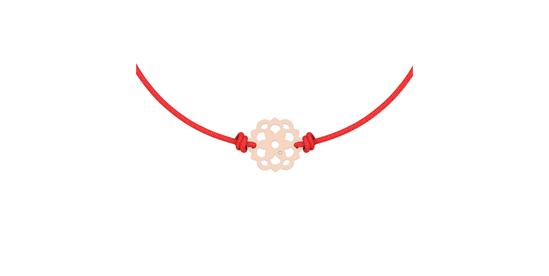 Diamantový náramek se šňůrkou Blossom