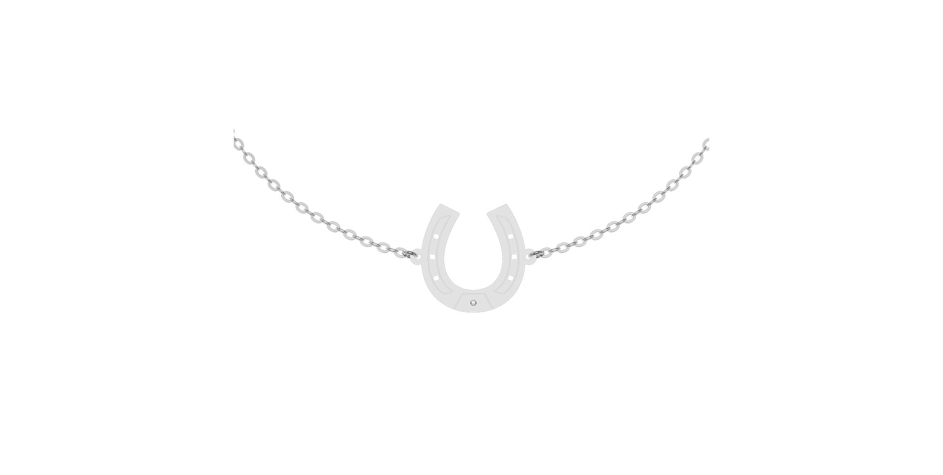 Náramek s diamantem Horseshoe