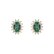 Náušnice s diamanty a smaragdem Princess2
