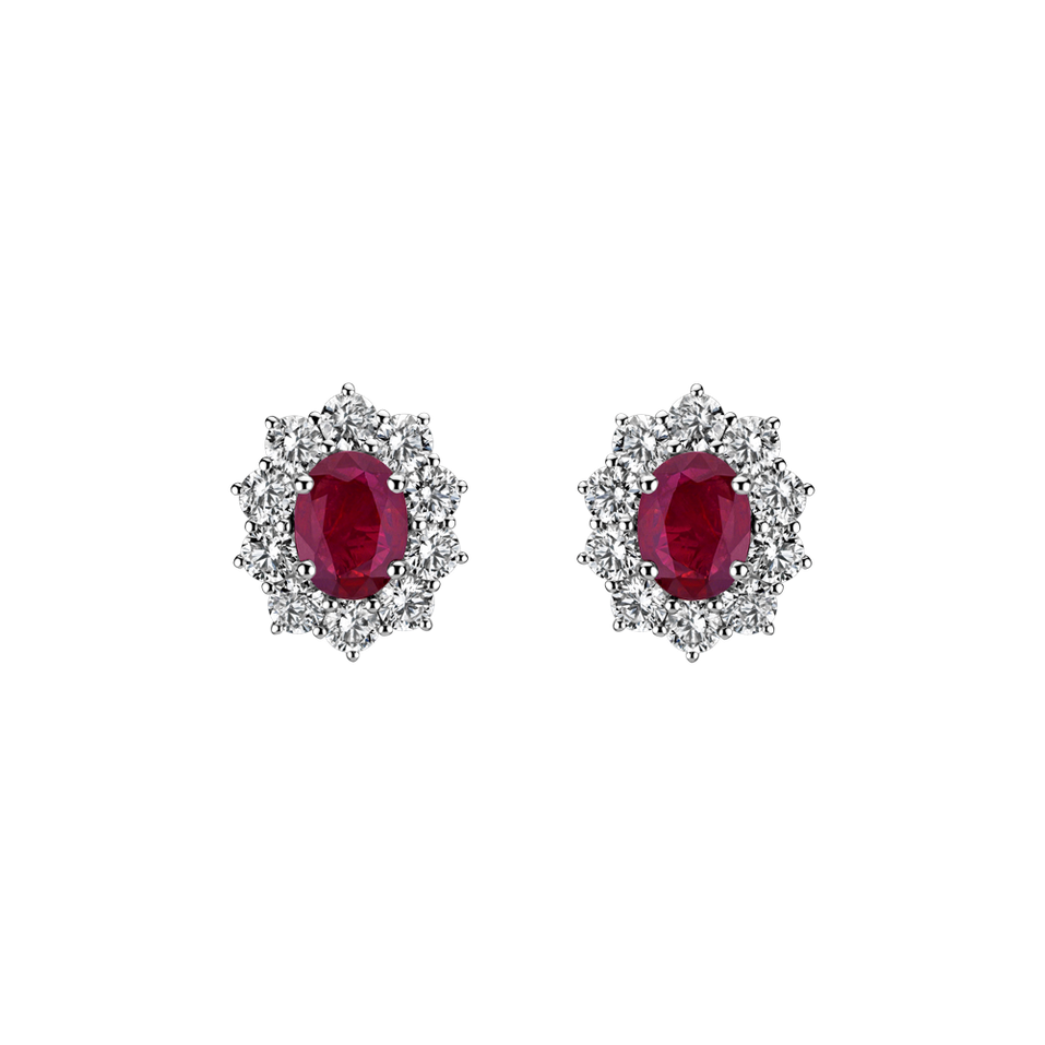 Prsten s rubínem a diamanty Princess