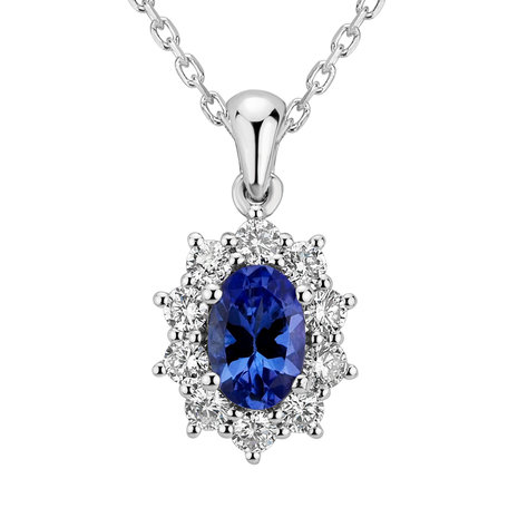 Přívěsek s diamanty a tanzanitem Princess