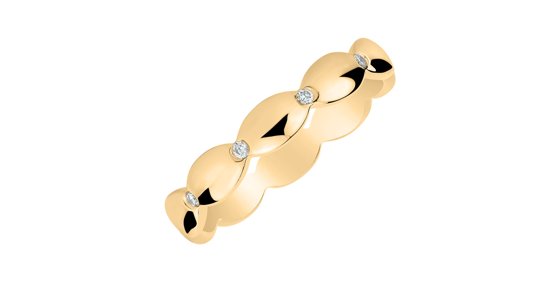 Prsten s diamanty Princess Crown