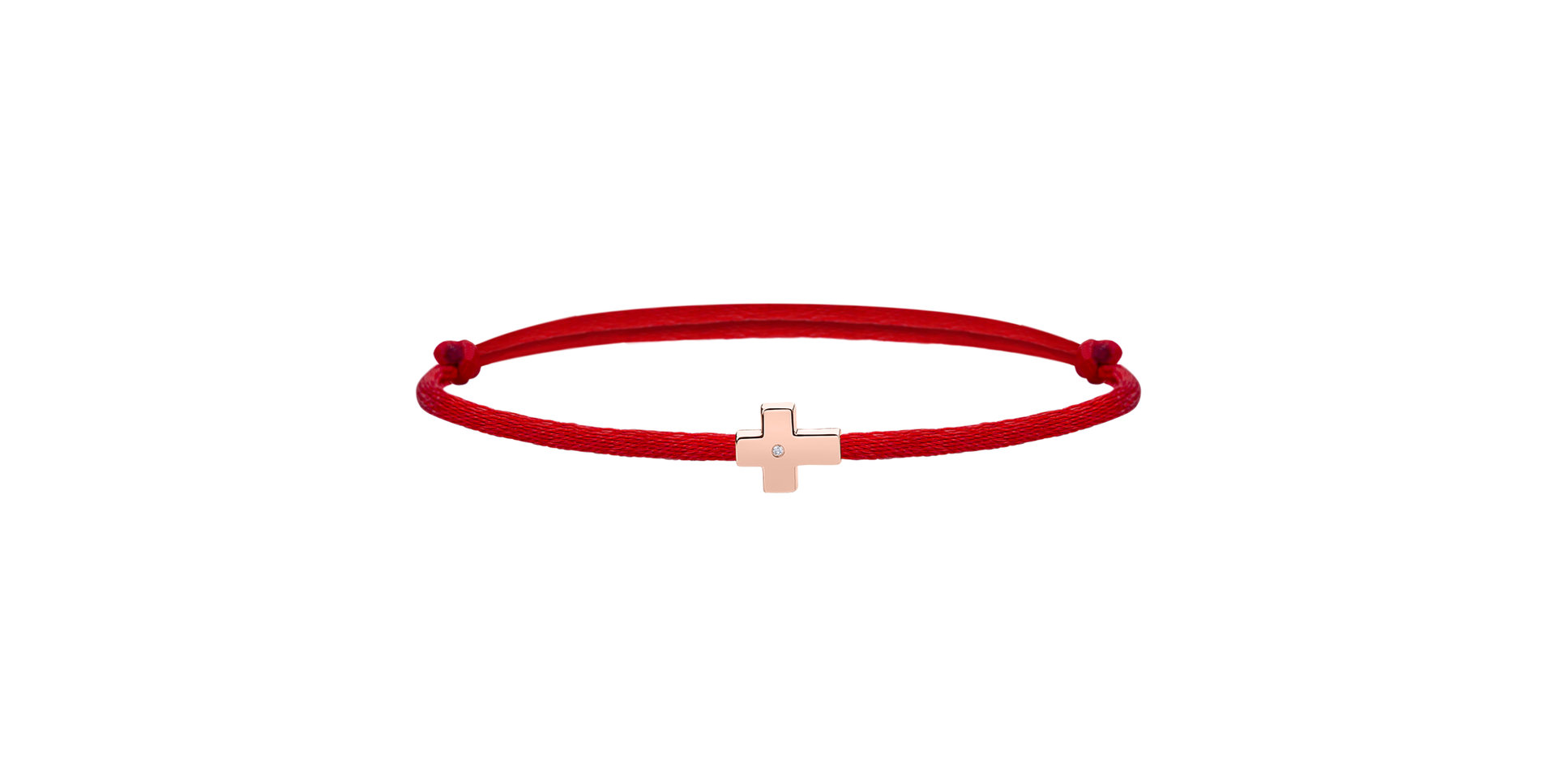 Diamantový náramek se šňůrkou Red Cross