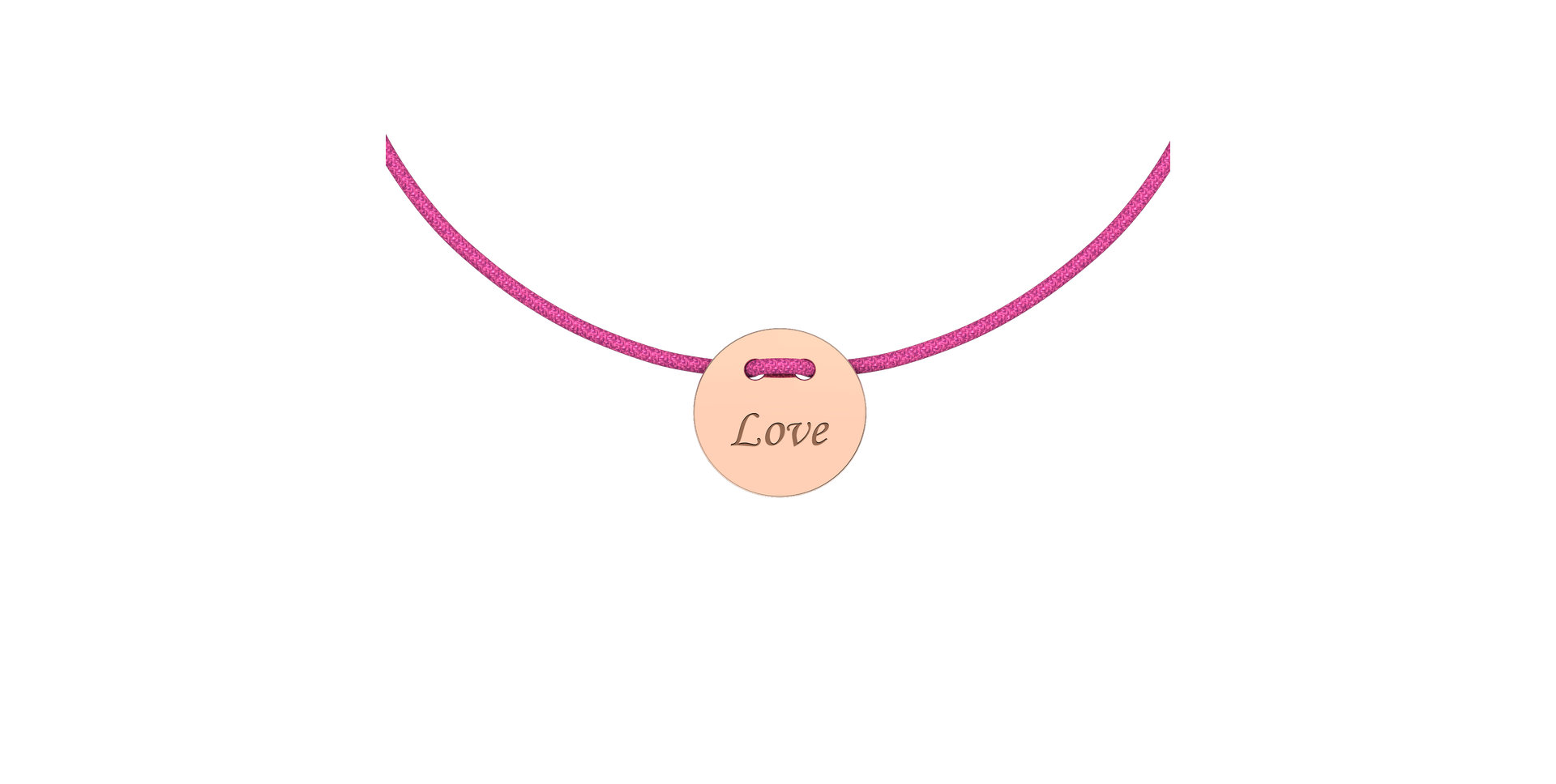 Diamantový náramek se šňůrkou Love