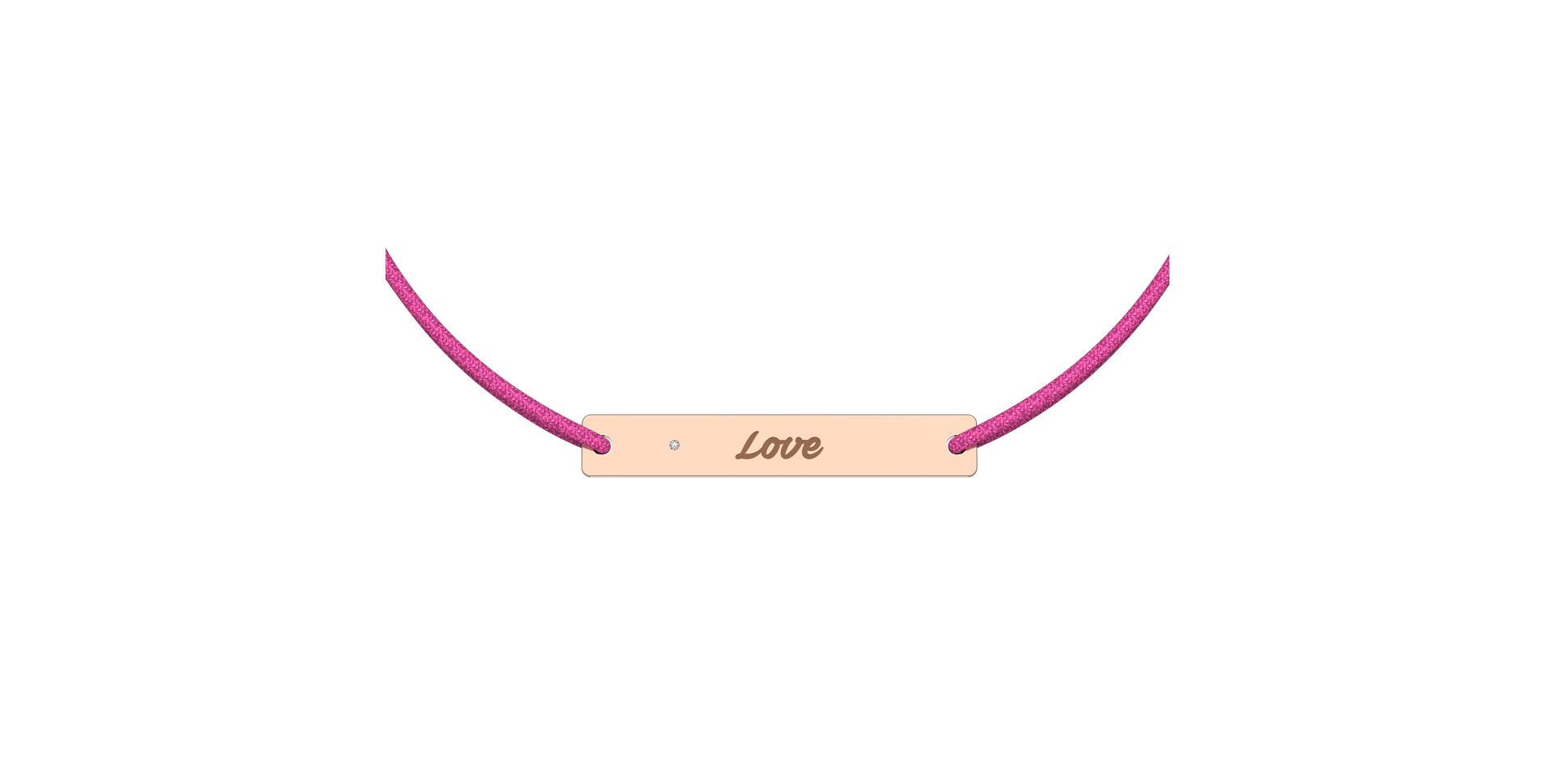 Diamantový náramek se šňůrkou Stamp Diamond