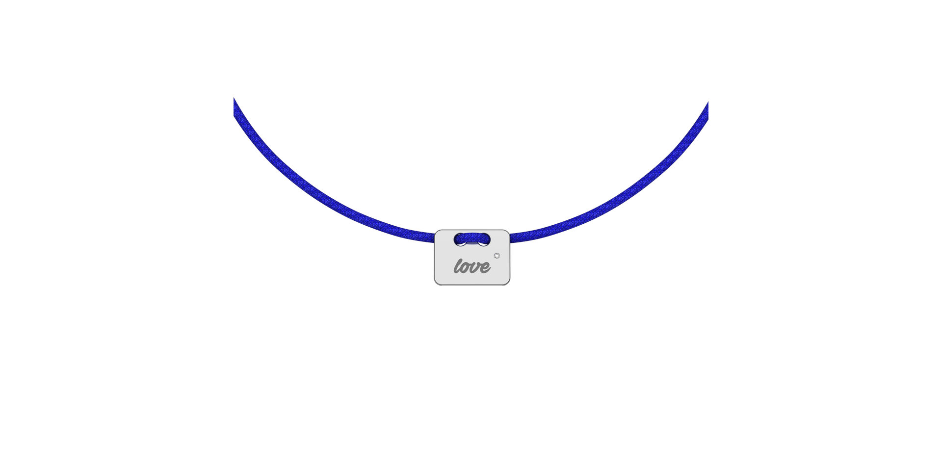 Diamantový náramek se šňůrkou Military Stamp Love