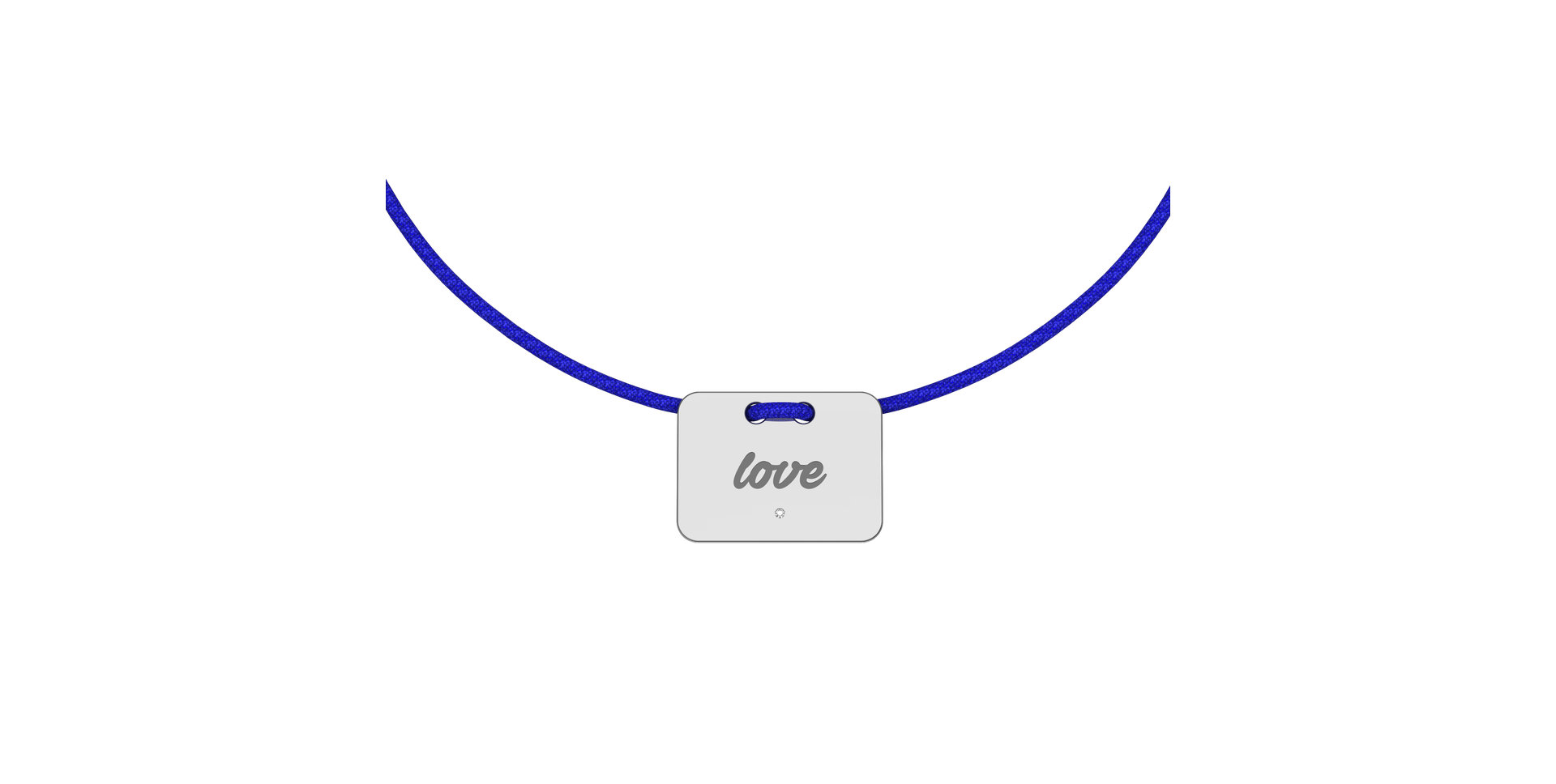 Diamantový náramek se šňůrkou Military Stamp Love