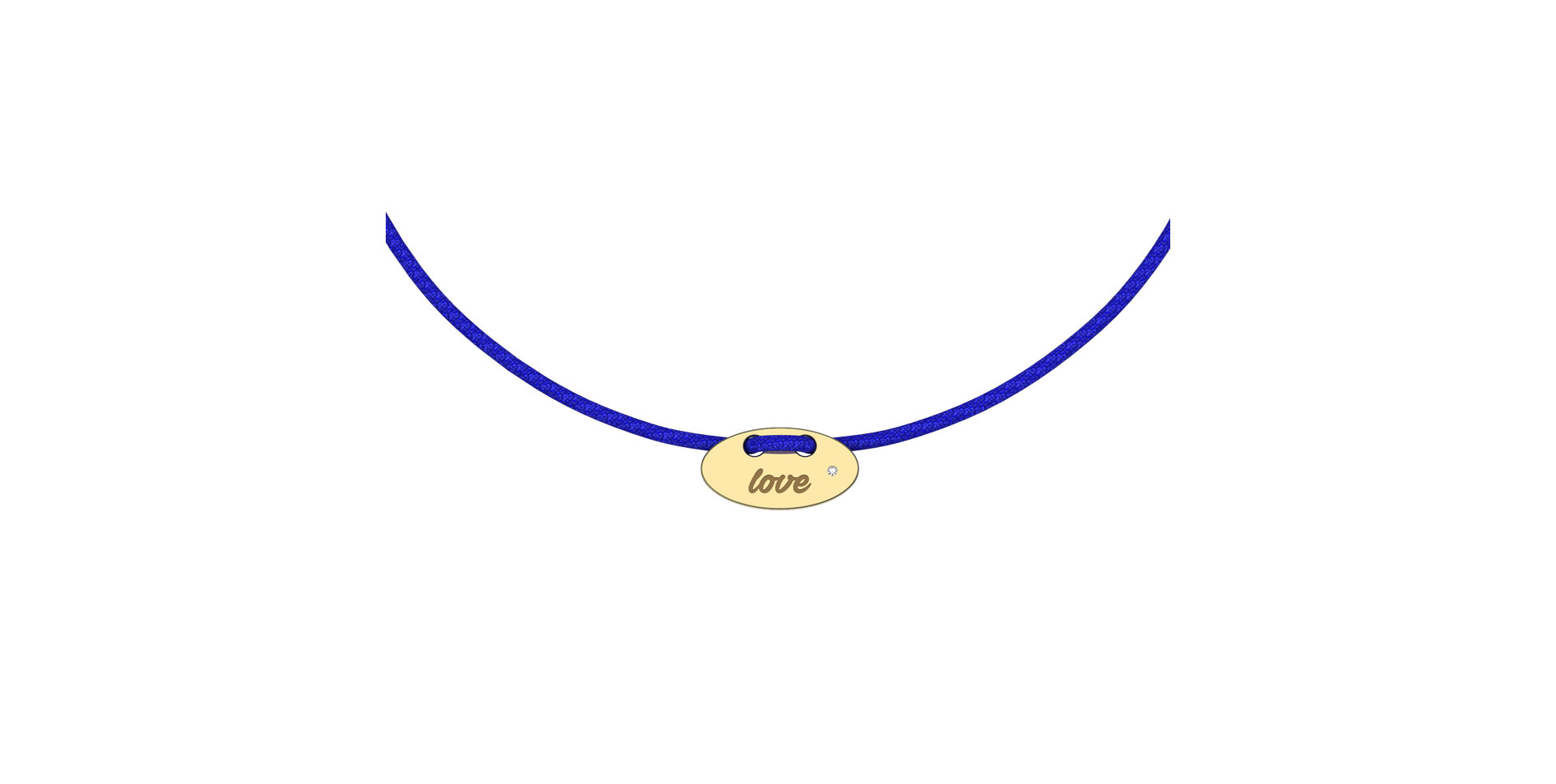 Diamantový náramek se šňůrkou Mini Stamp