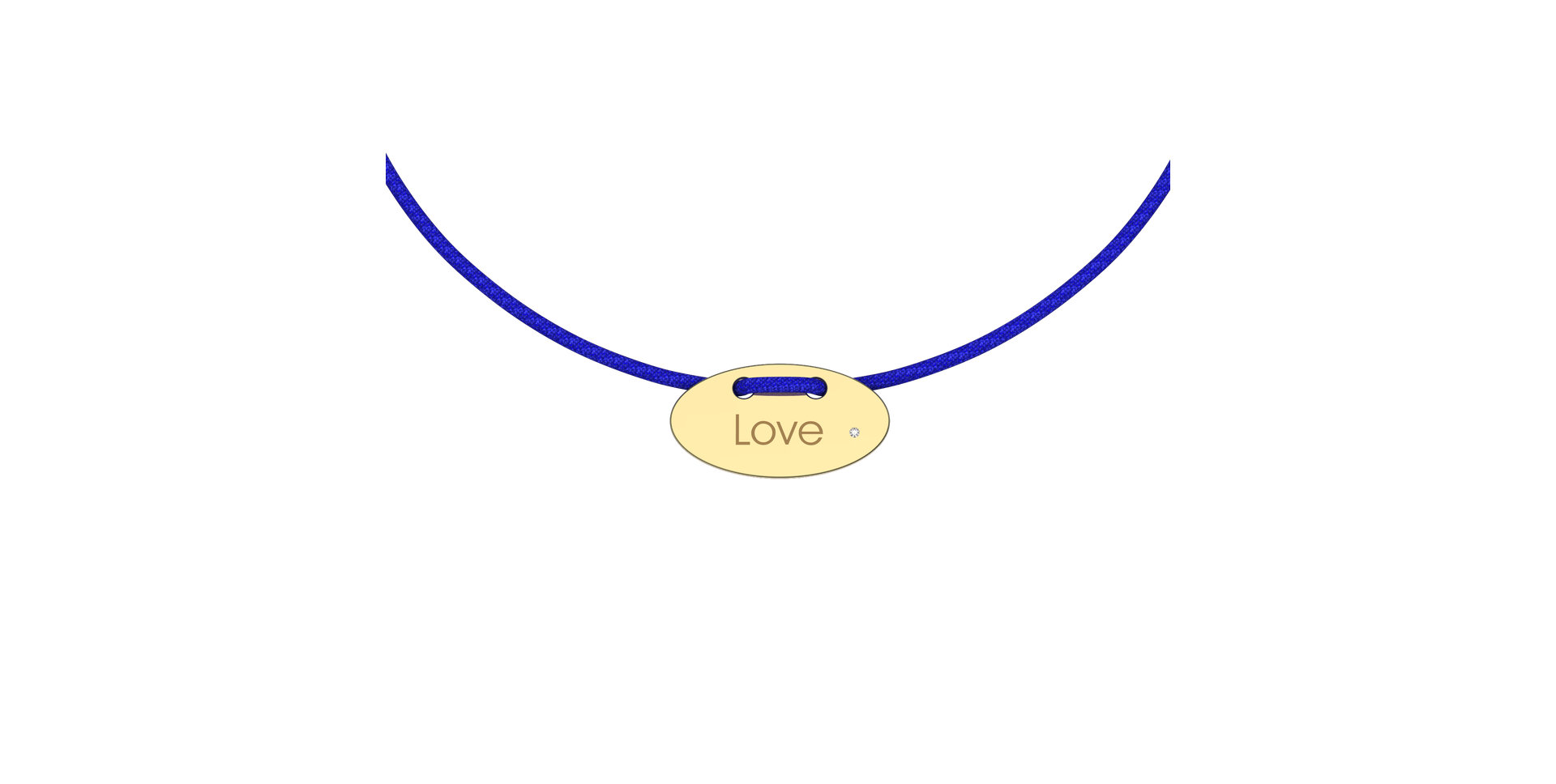 Diamantový náramek se šňůrkou Stamp