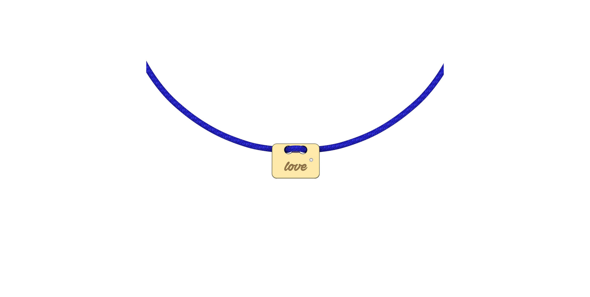 Diamantový náramek se šňůrkou Military Stamp Love