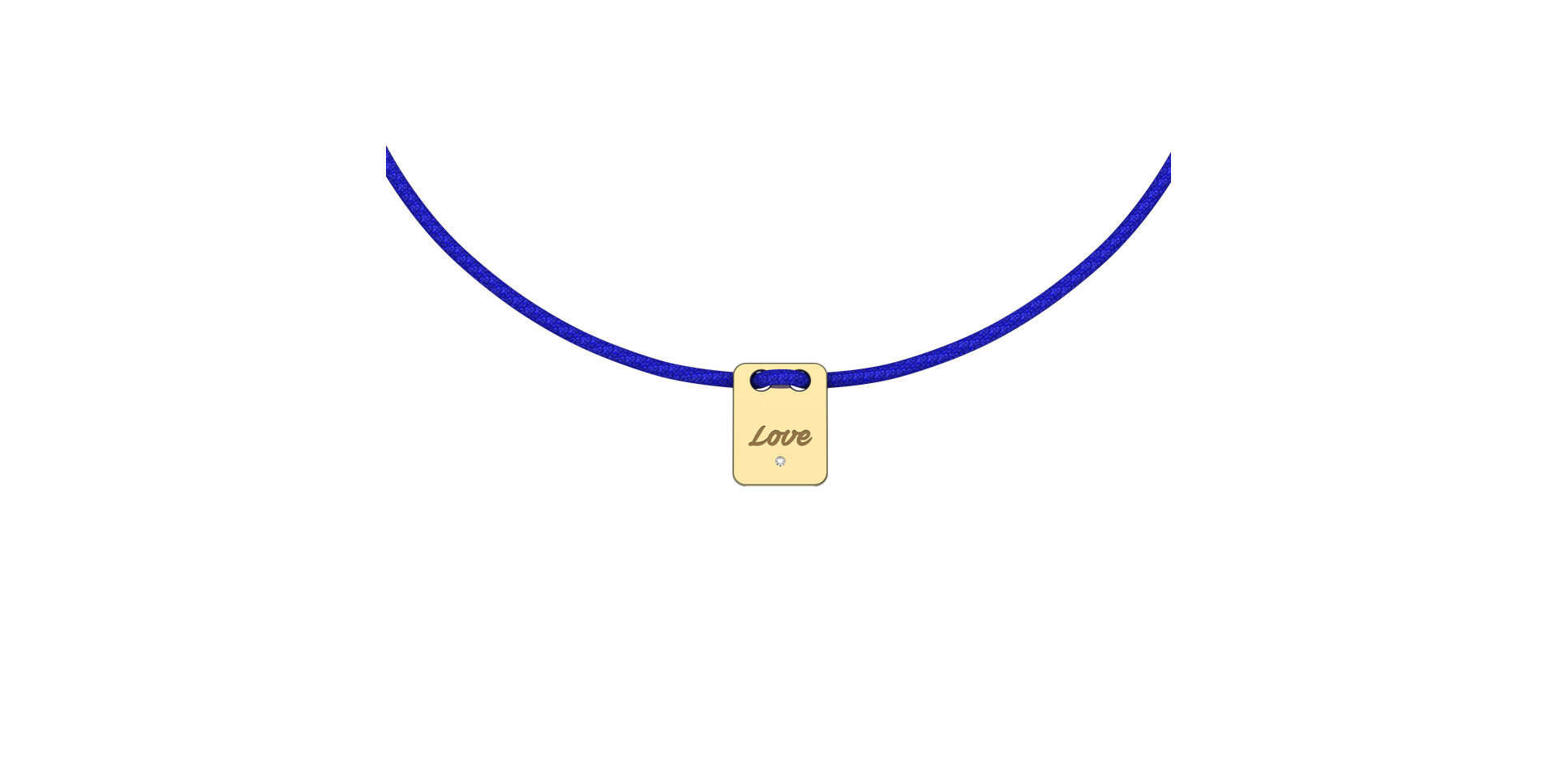 Diamantový náramek se šňůrkou Mini Stamp Love