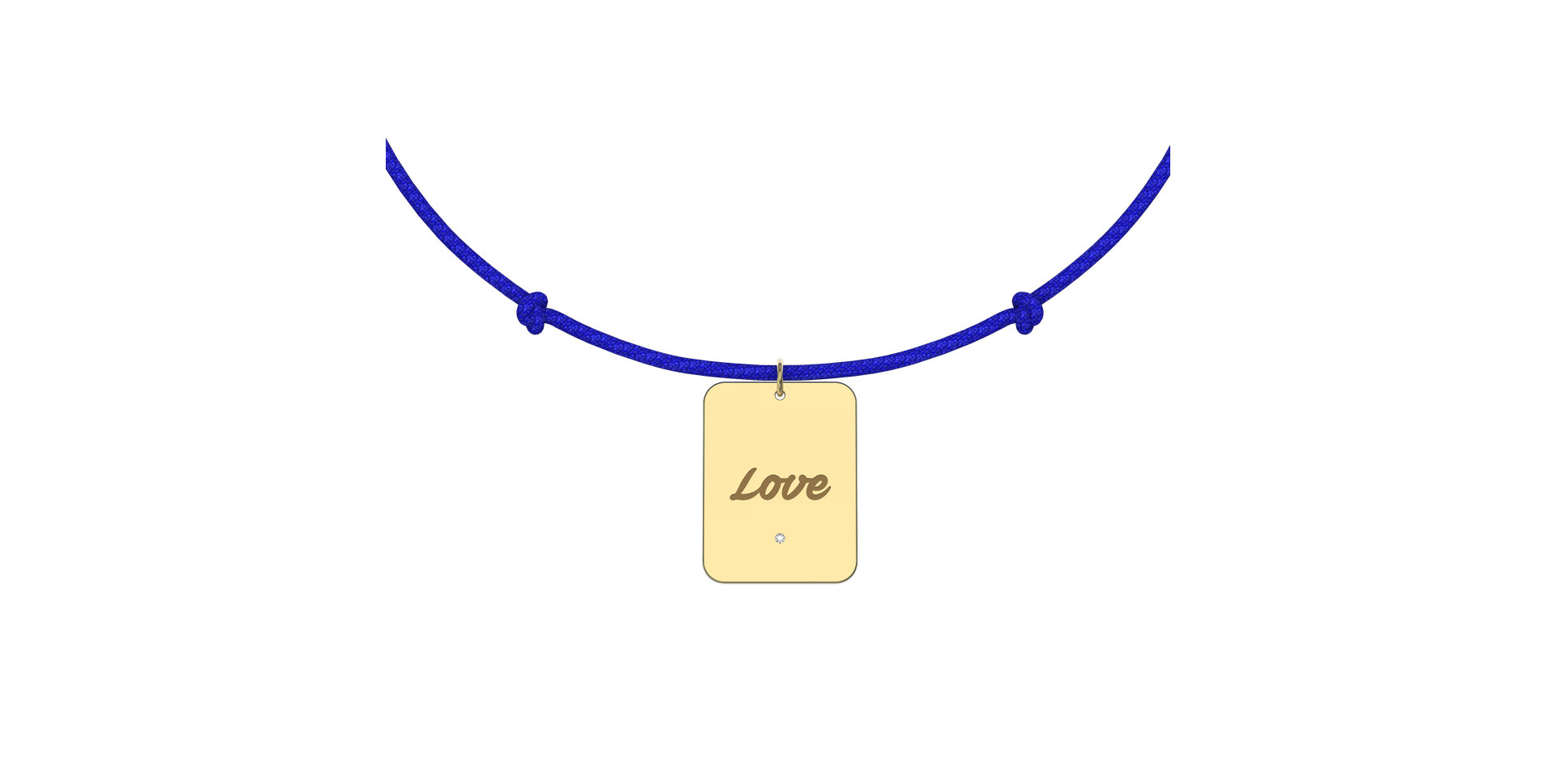 Diamantový náramek se šňůrkou Stamp Love