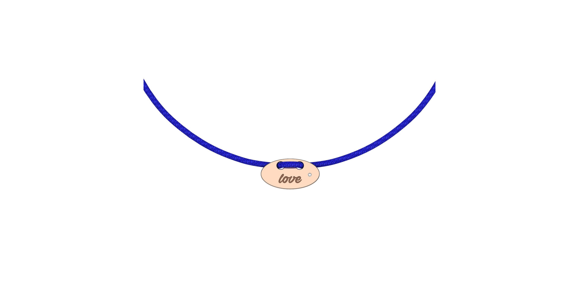 Diamantový náramek se šňůrkou Mini Stamp