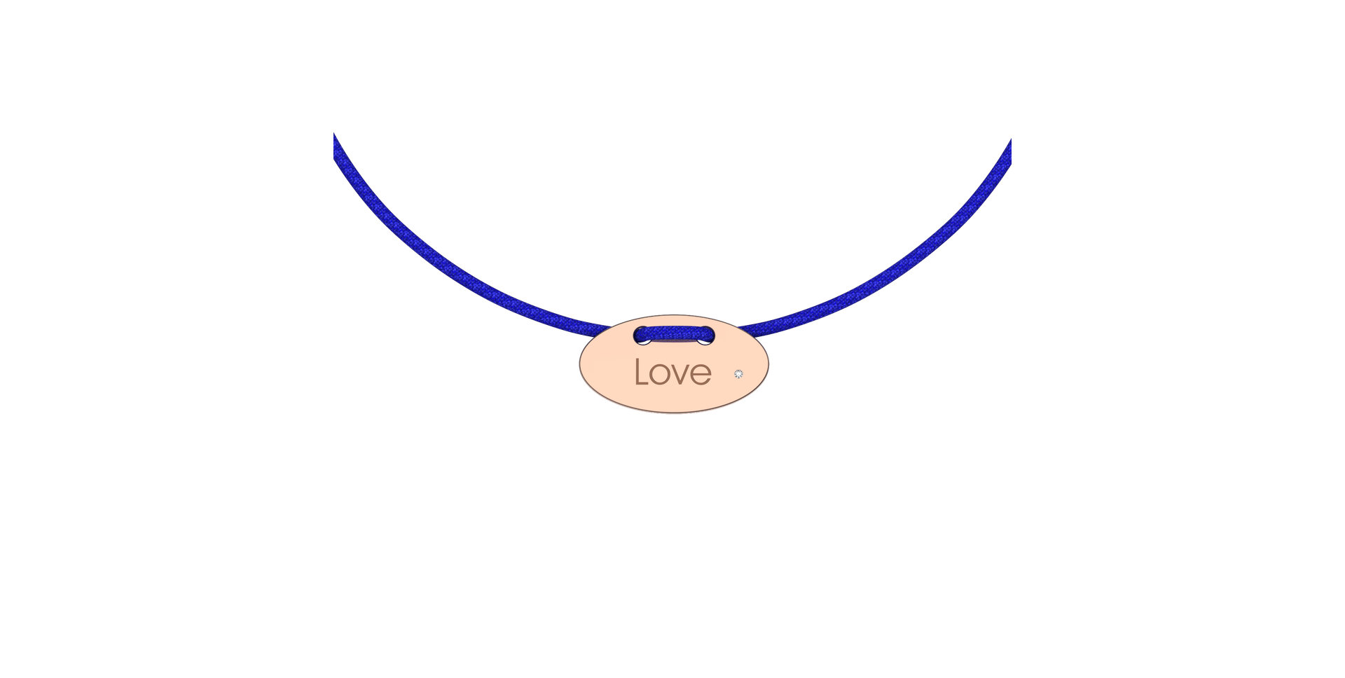 Diamantový náramek se šňůrkou Stamp