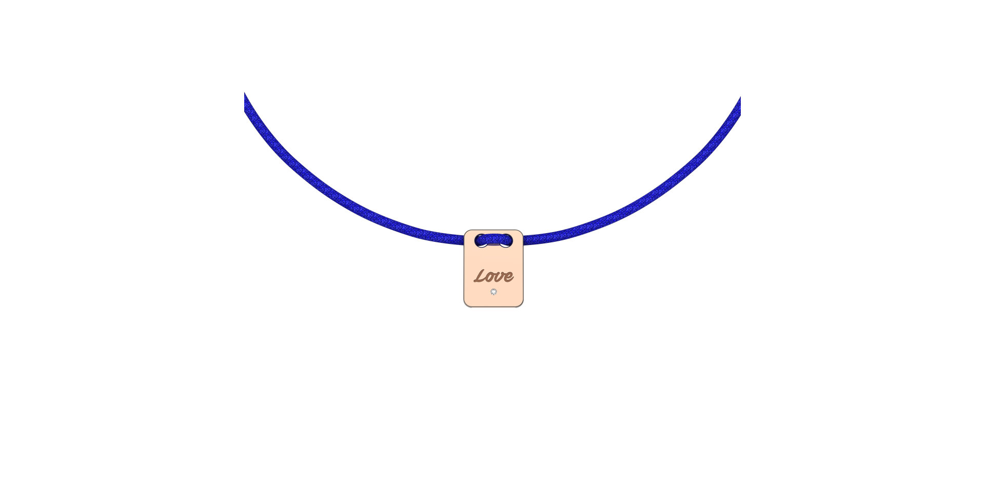 Diamantový náramek se šňůrkou Mini Stamp Love