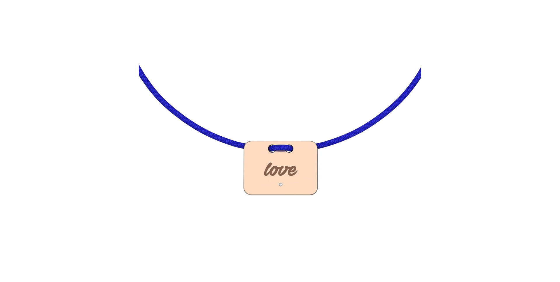 Diamantový náramek se šňůrkou Military Stamp Love