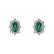 Náušnice s diamanty a smaragdem Princess2