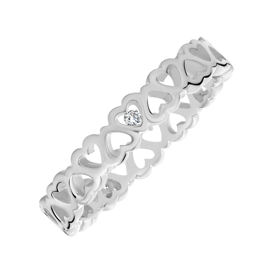 Prsten s diamantem Love Contour