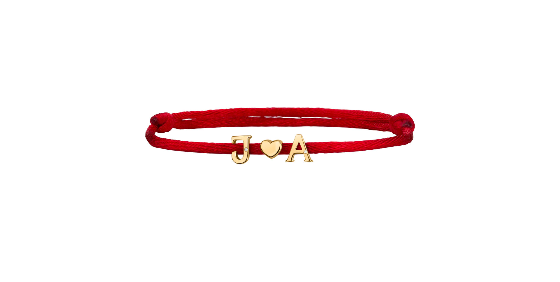 Diamantový náramek se šňůrkou Together