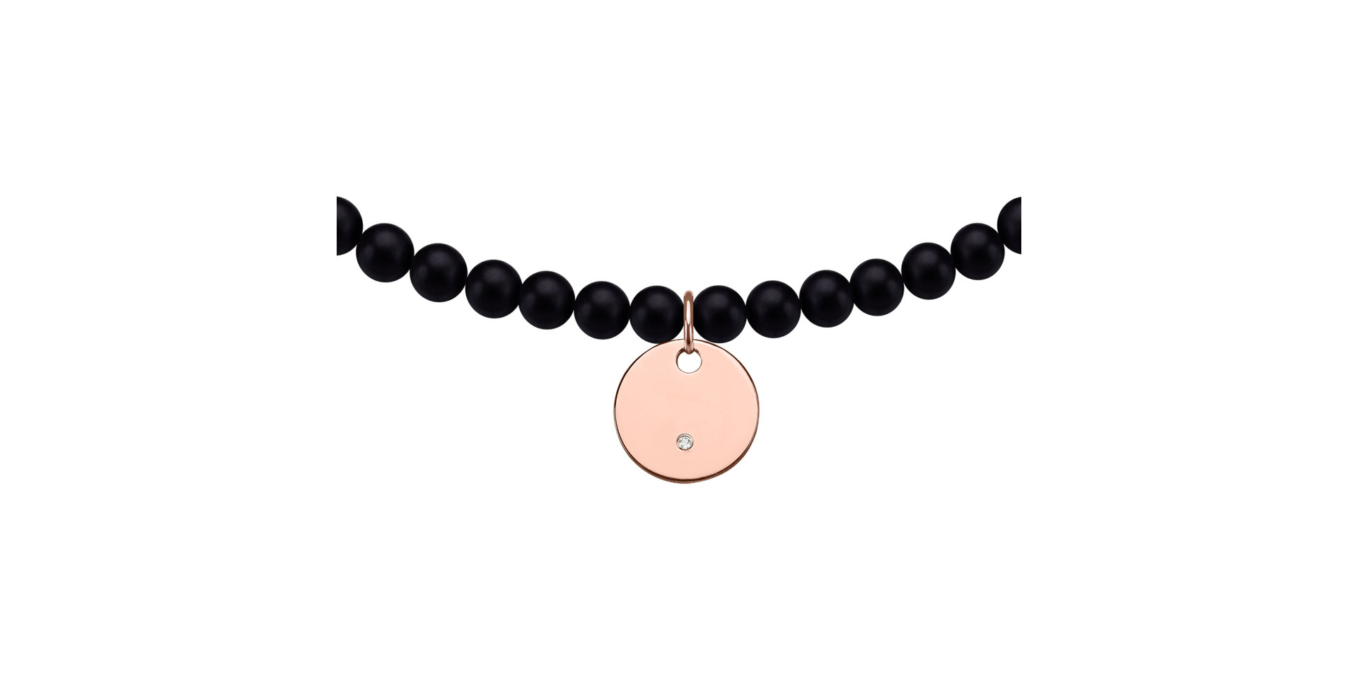 Náramek s diamantem a acháty Dark Touch