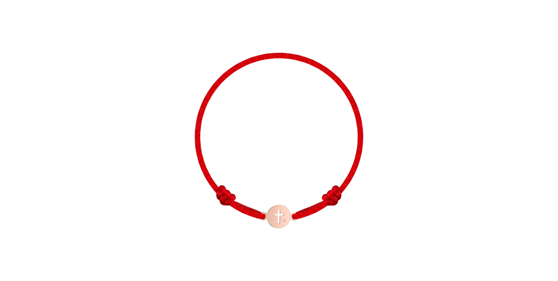 Dětský diamantový náramek se šňůrkou Cross Circle