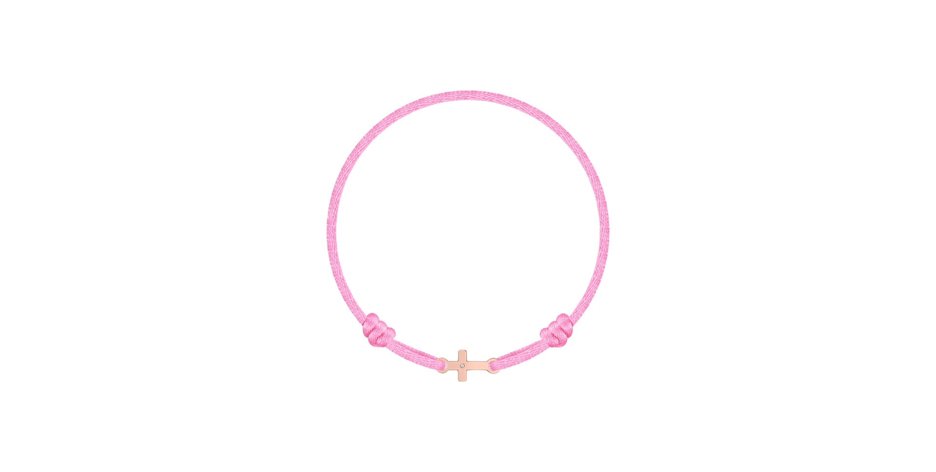 Dětský diamantový náramek se šňůrkou Tiny Cross