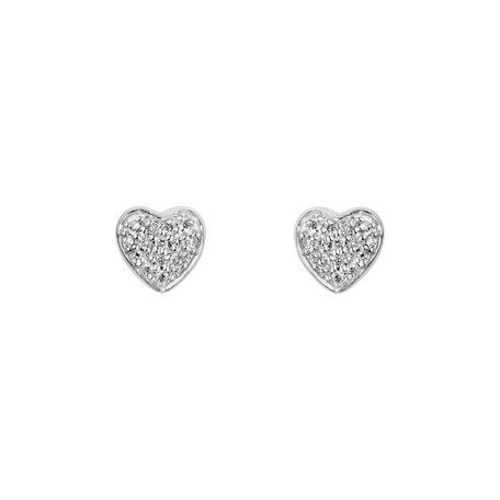 Náušnice s diamanty Amazing Heart