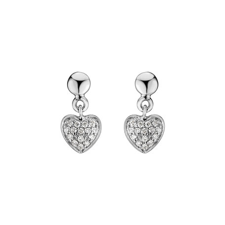 Náušnice s diamanty Amazing Heart