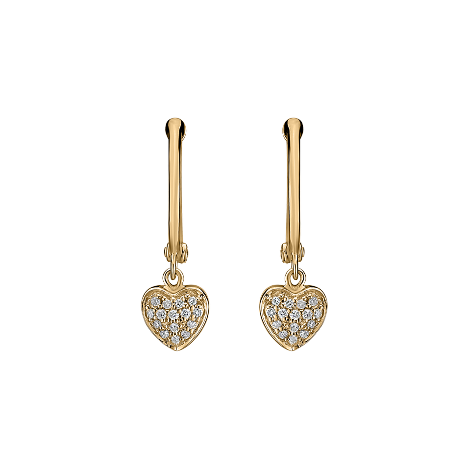 Náušnice s diamanty Amazing Heart