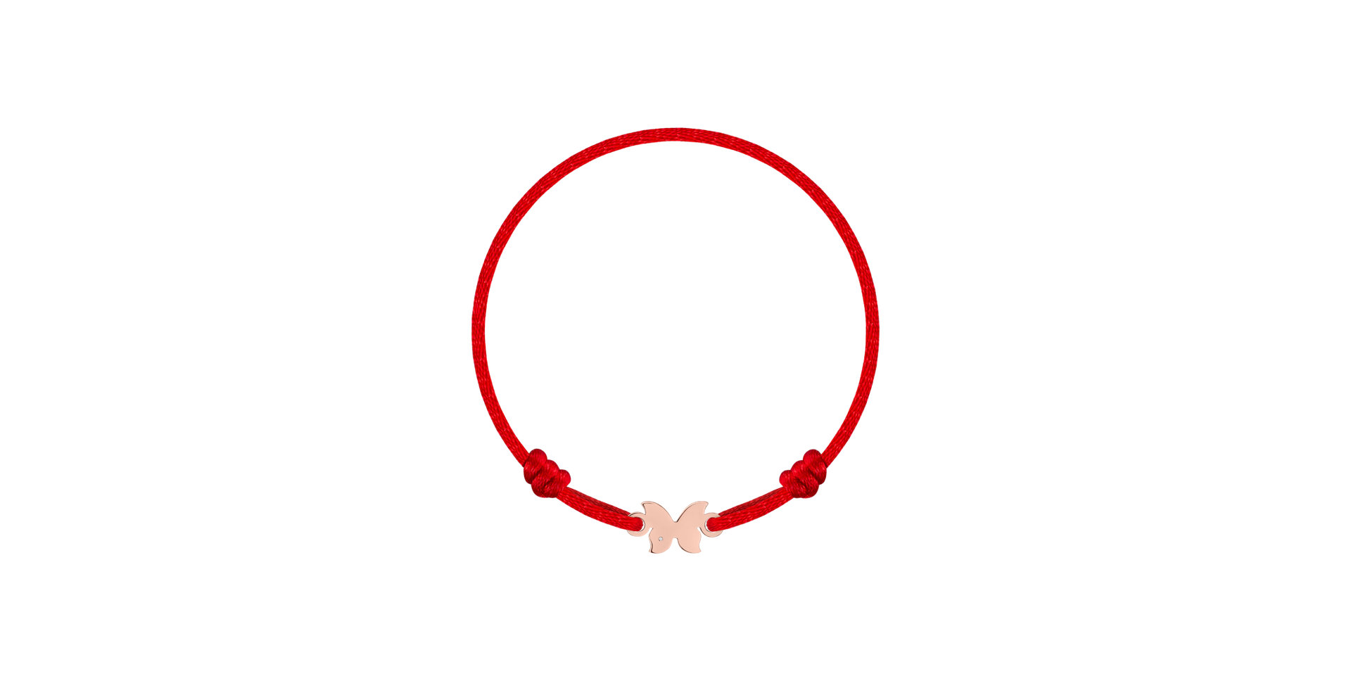 Dětský diamantový náramek se šňůrkou Butterfly