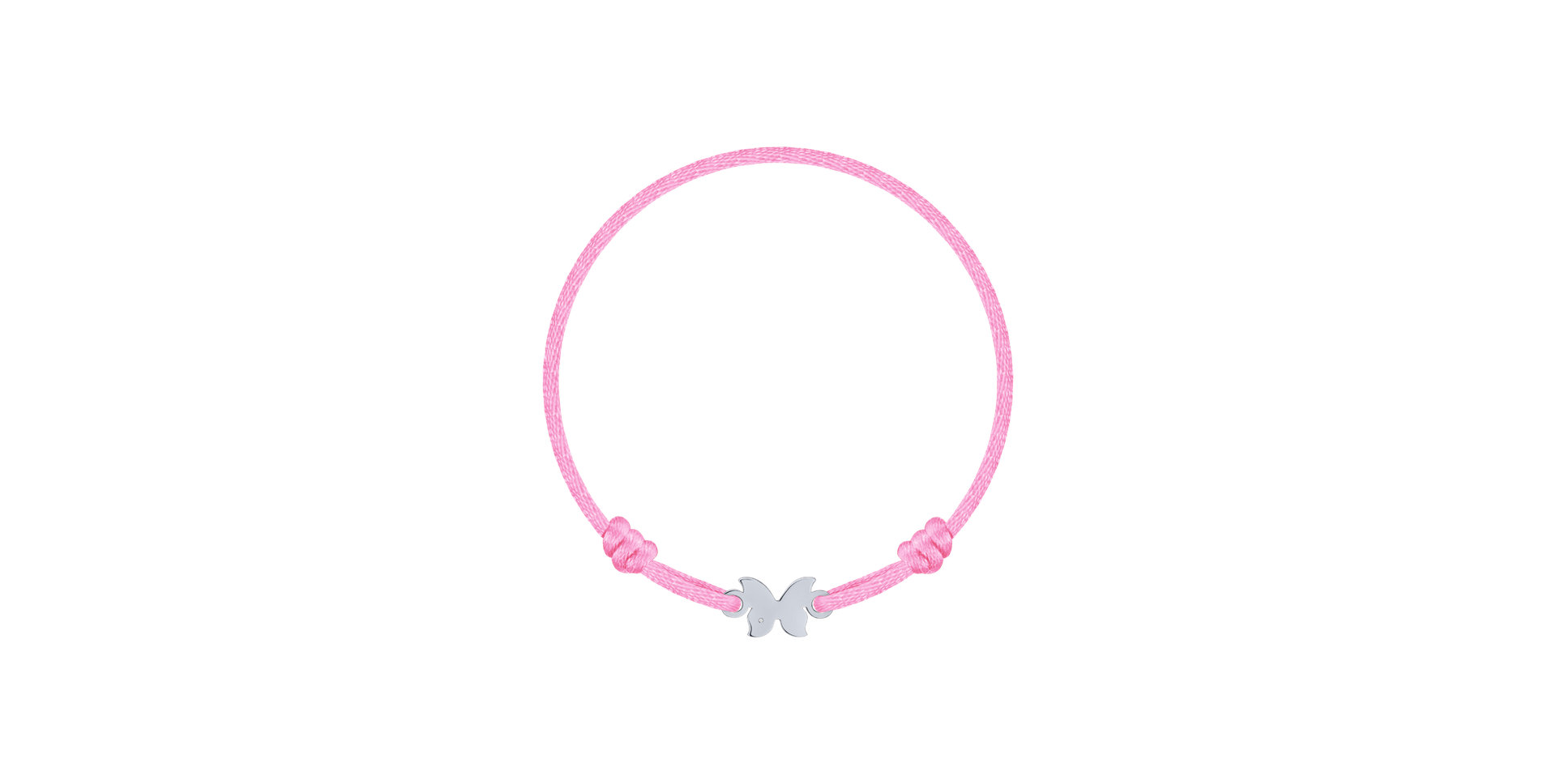 Dětský diamantový náramek se šňůrkou Butterfly