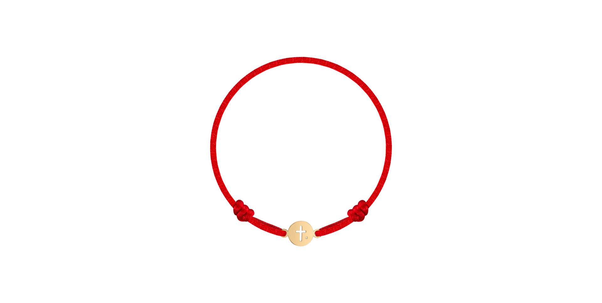 Dětský diamantový náramek se šňůrkou Cross Circle