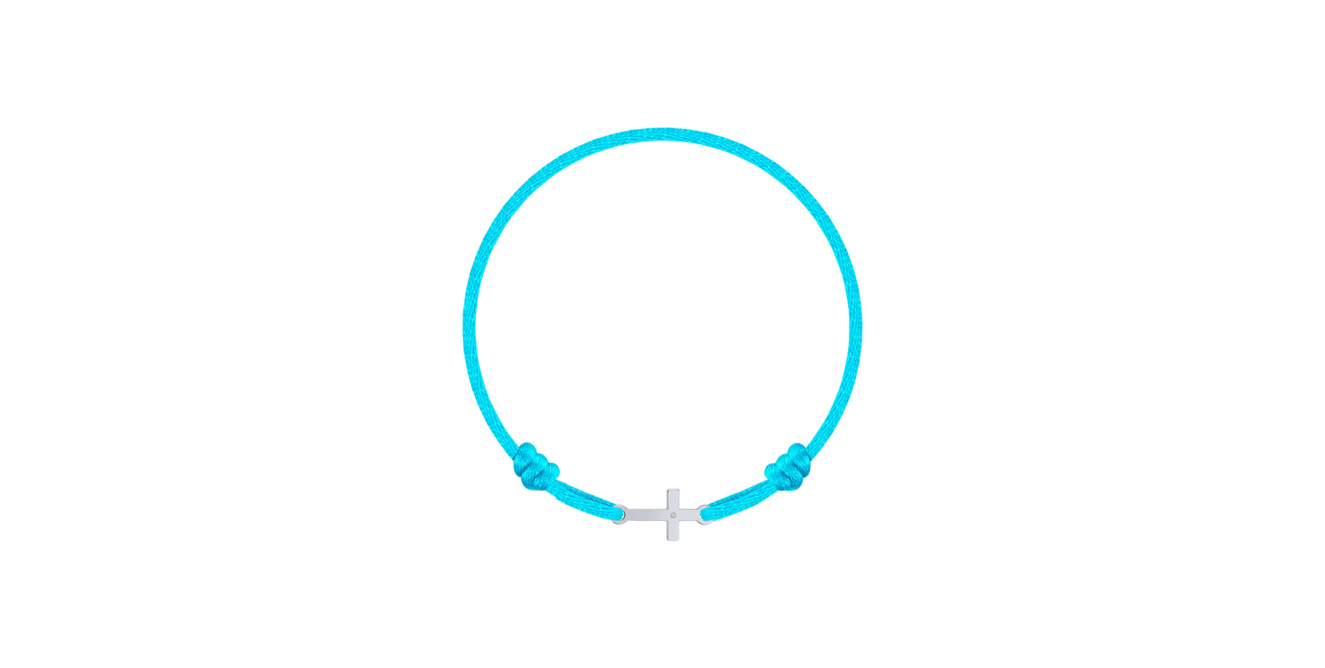 Dětský diamantový náramek se šňůrkou Tiny Cross