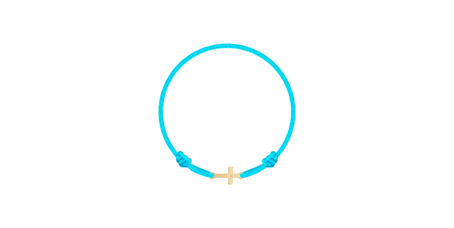 Dětský diamantový náramek se šňůrkou Tiny Cross