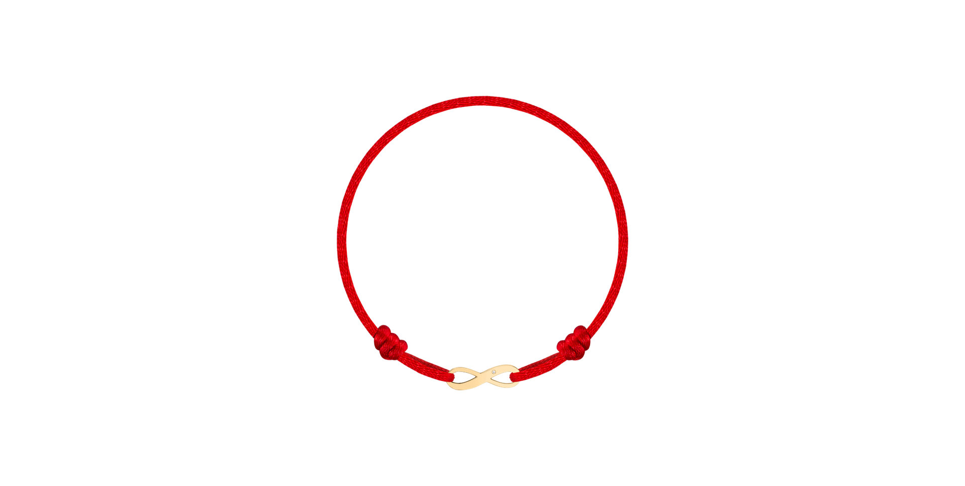 Dětský diamantový náramek se šňůrkou Infinity