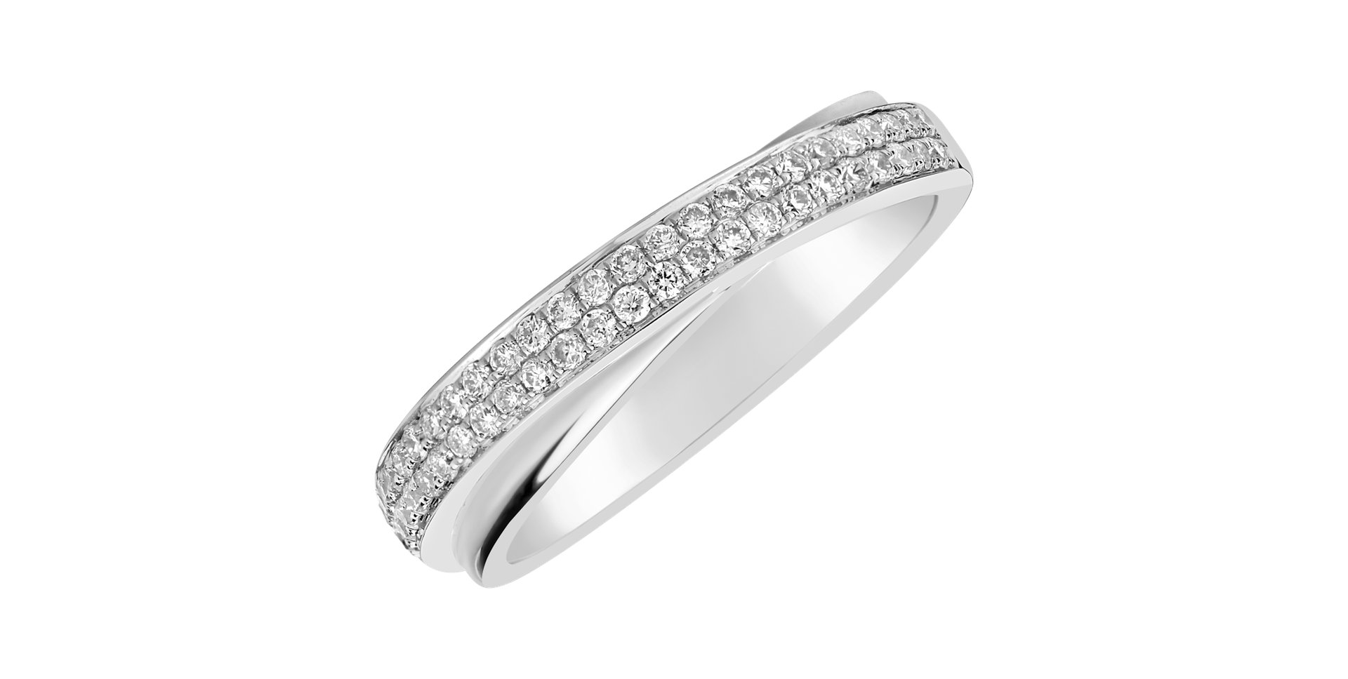 Prsten s diamanty Sparkle Ribbon