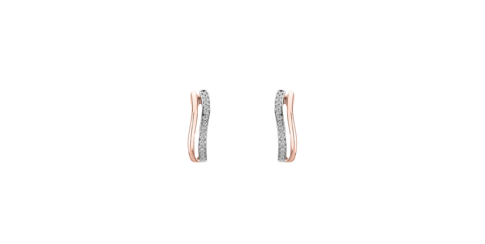 Náušnice s diamanty Brilliant Waves