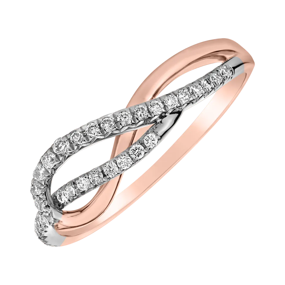 Prsten s diamanty Diamond Ripple