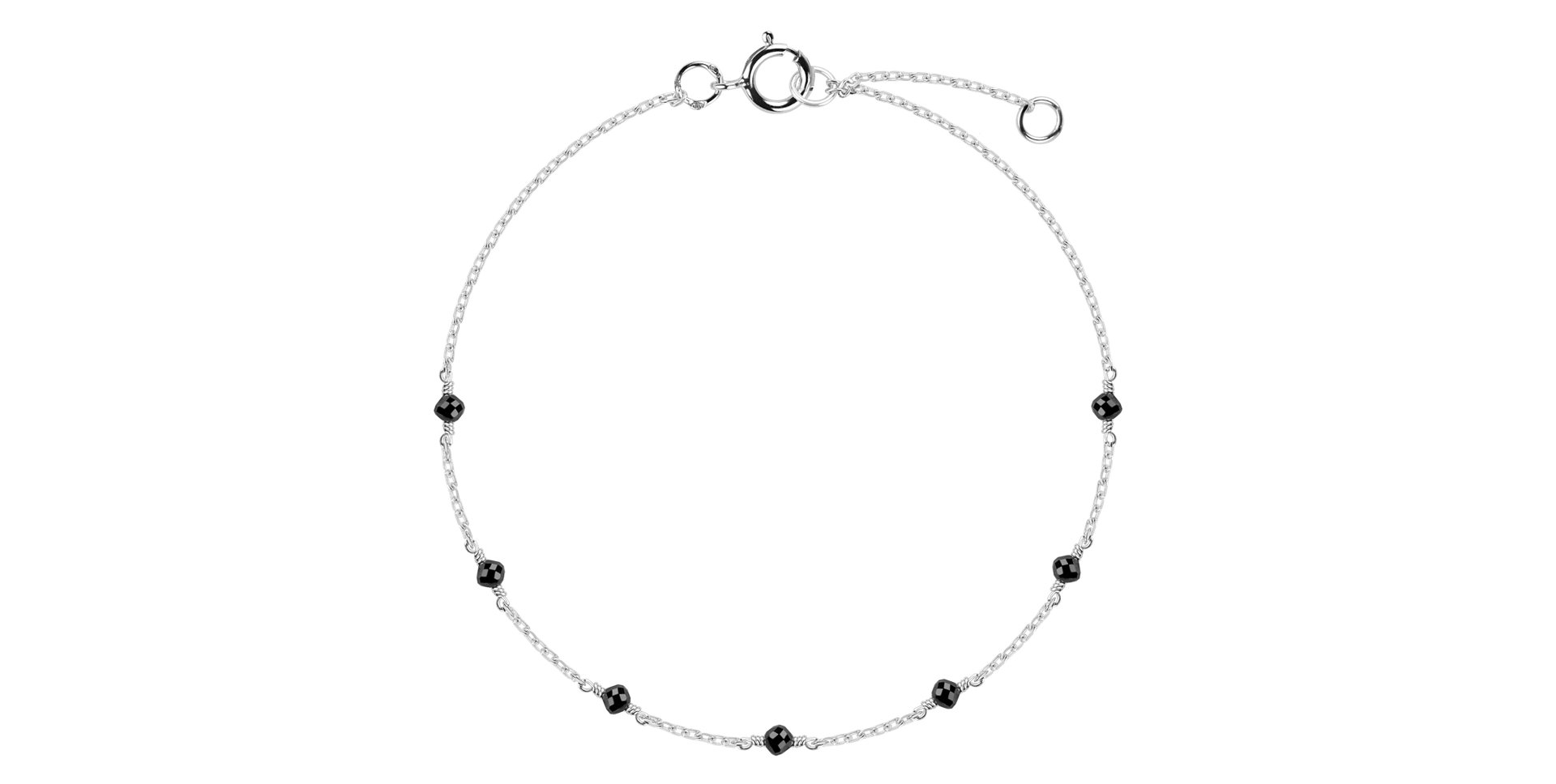 Náramek s černými diamanty Dark Melody