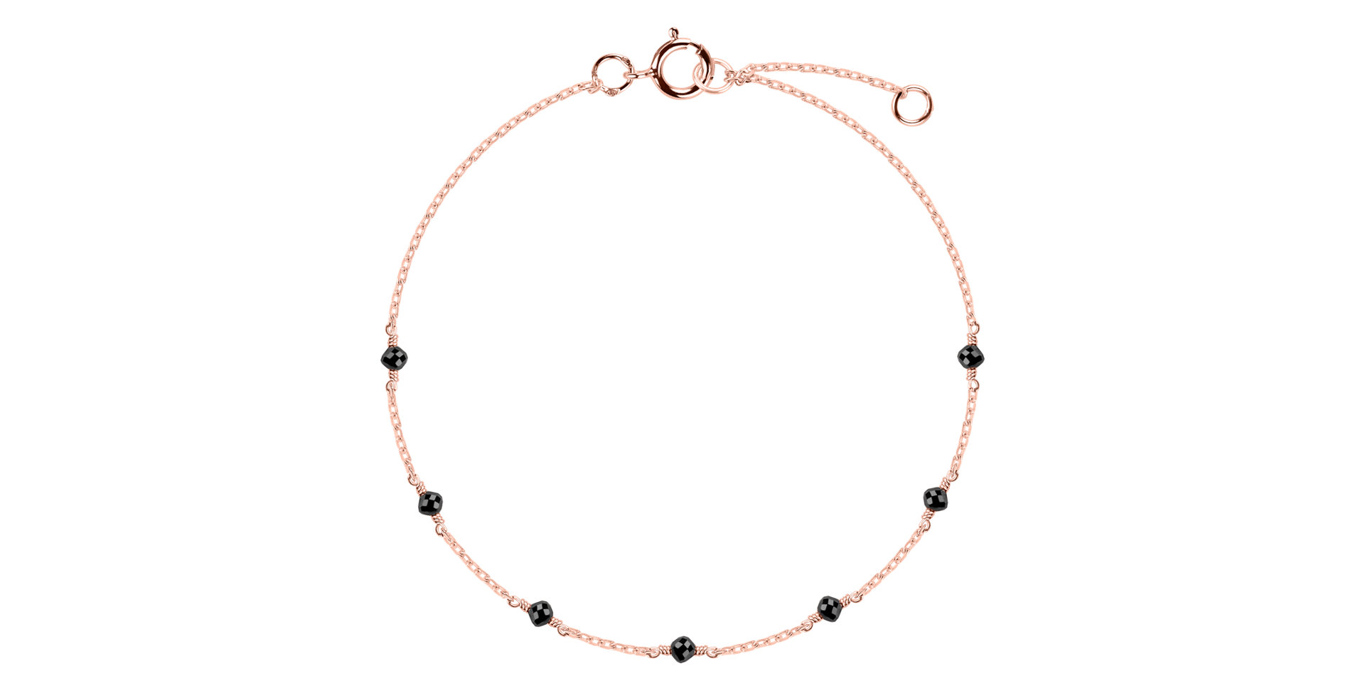 Náramek s černými diamanty Dark Melody