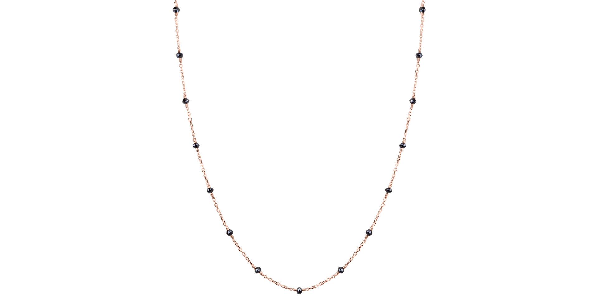 Náhrdelník s černým diamanty Dark Melody
