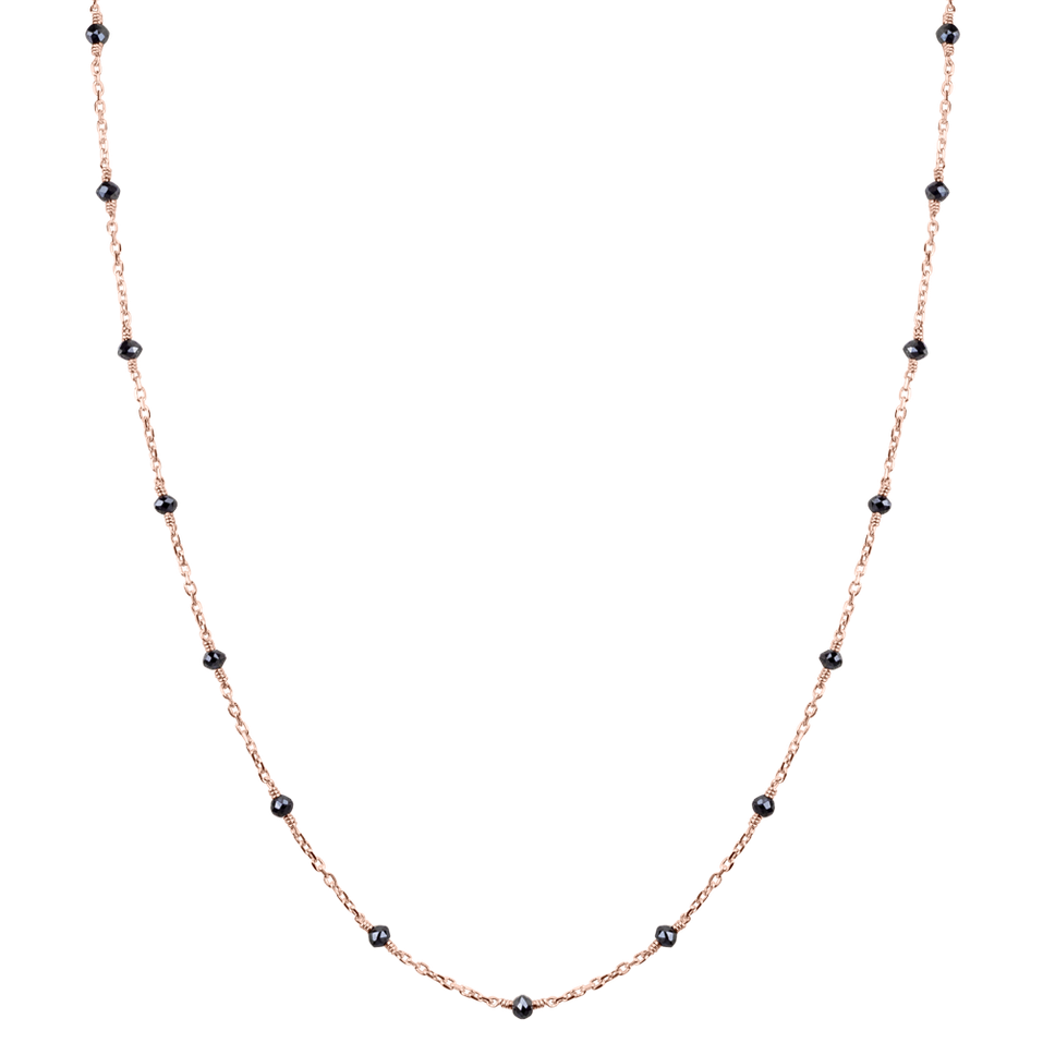Náhrdelník s černým diamanty Dark Melody